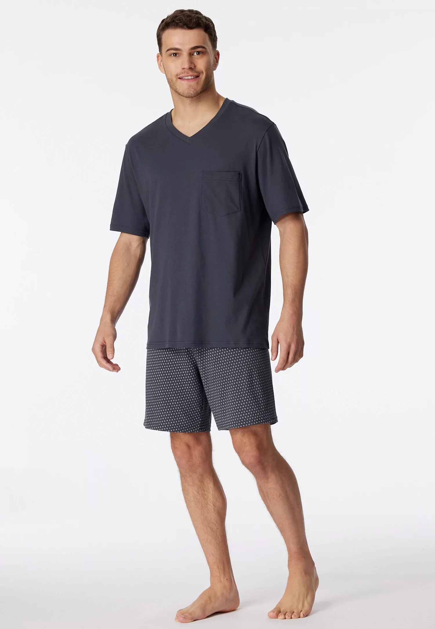 Schiesser Shorty ""Comfort Essentials"", (2 tlg.), unifarbenes T-Shirt mit günstig online kaufen