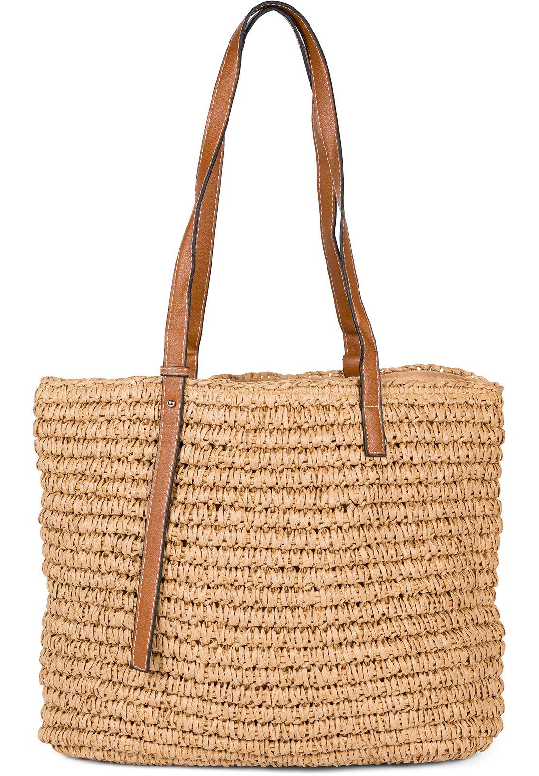 styleBREAKER Korbtasche Korbflecht Schultertasche - Basttasche günstig online kaufen