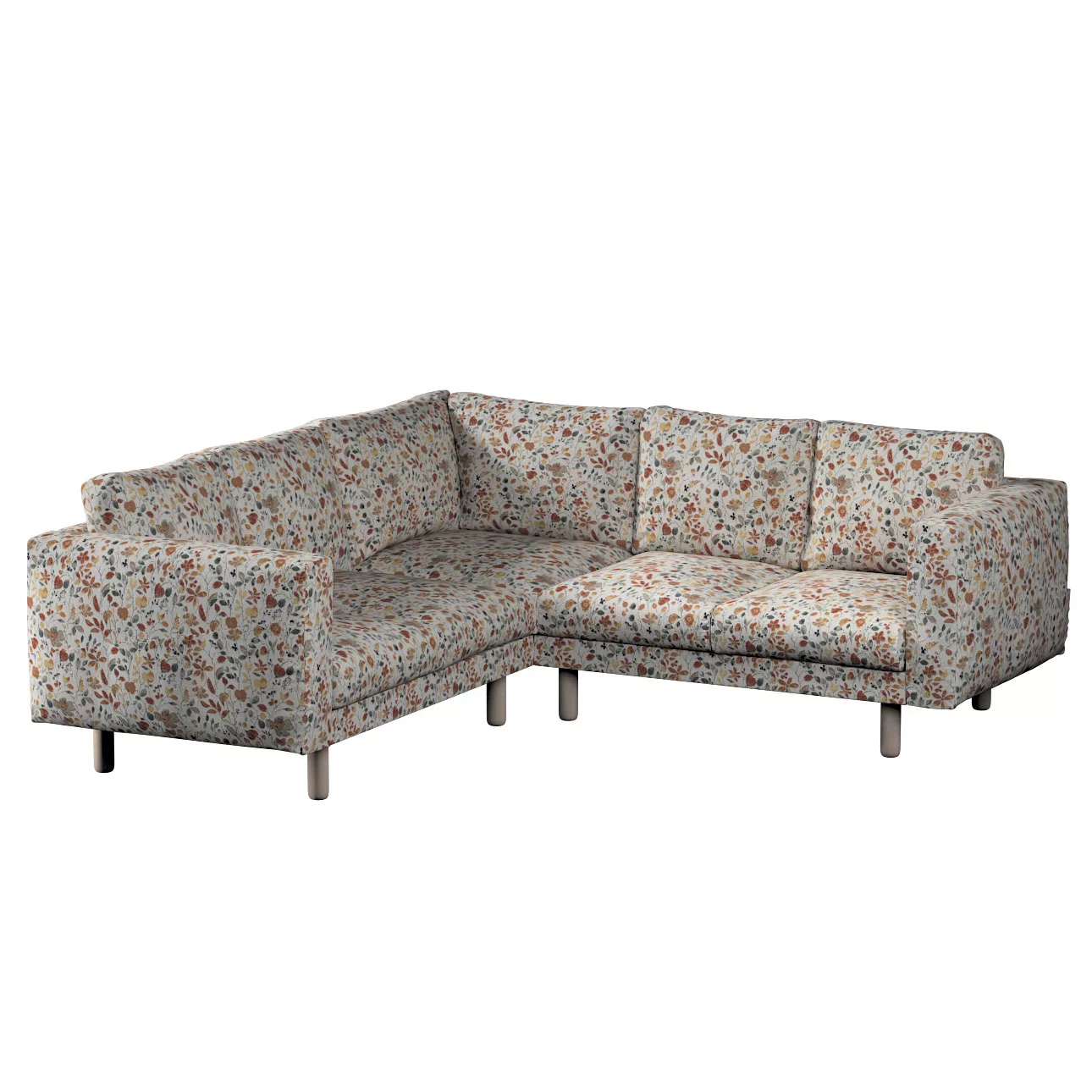 Bezug für Norsborg 4-Sitzer Ecksofa, orange-grün, Norsborg 4-Sitzer Ecksofa günstig online kaufen