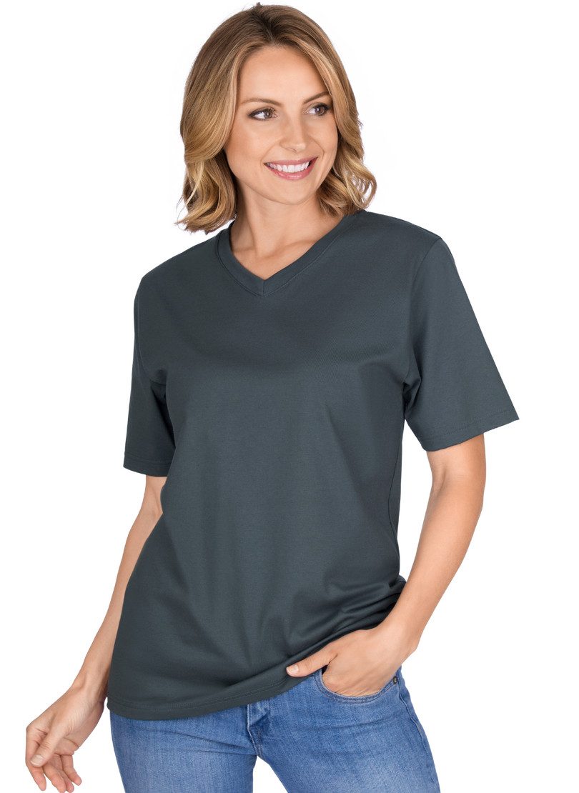 Trigema T-Shirt "TRIGEMA V-Shirt DELUXE Baumwolle", (1 tlg.) günstig online kaufen