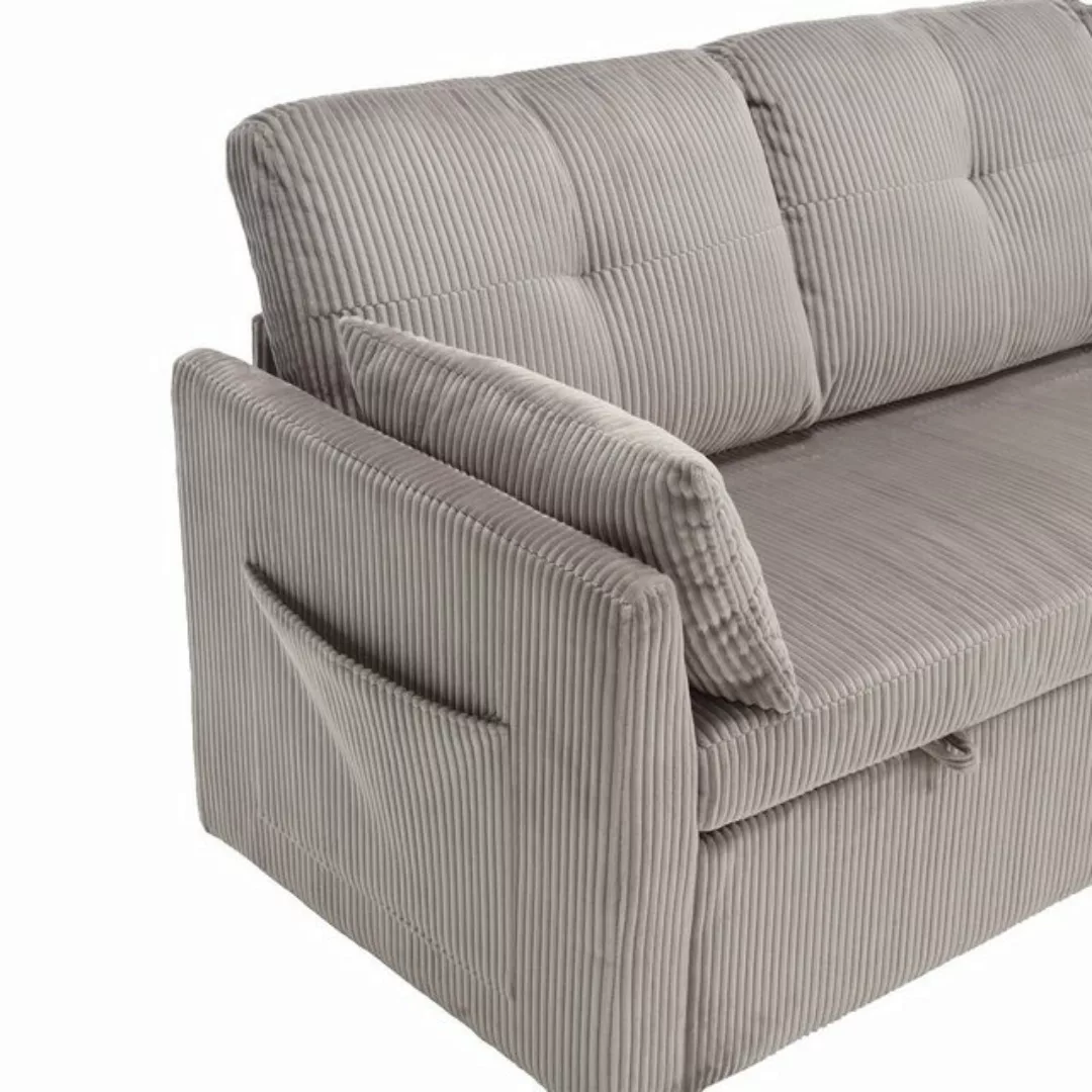 KoDise Sofa Ecksofa Schlafsofa Polstermöbel mit Stauraum, Samtbezug, Auszie günstig online kaufen