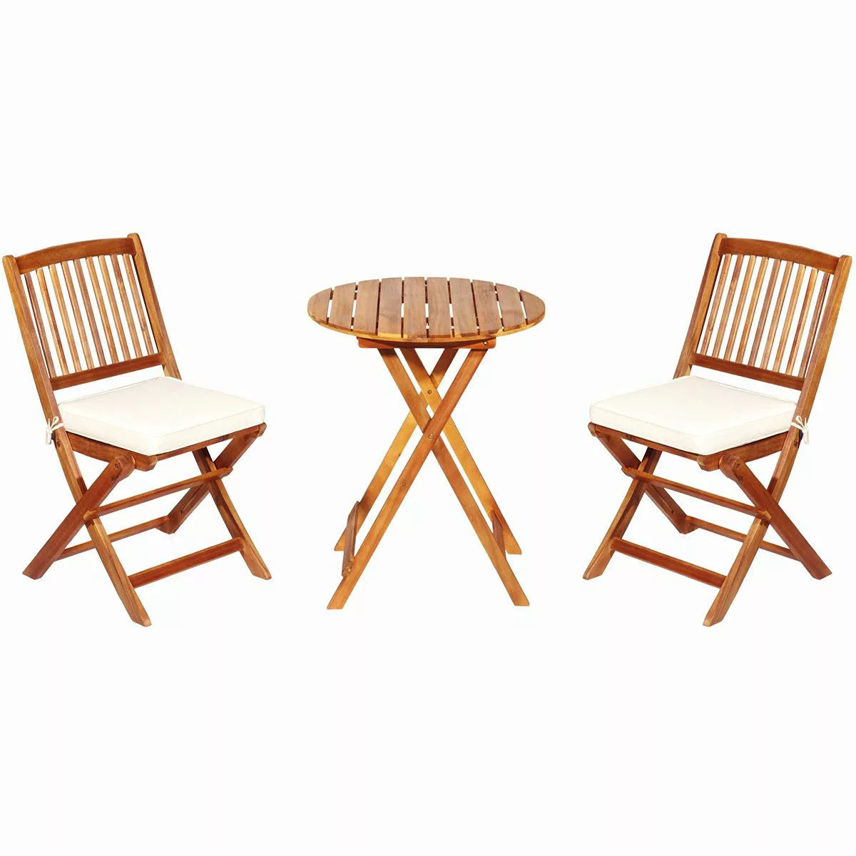 COSTWAY Balkonset, (3-tlg), klappbar, mit Sitzkissen, günstig online kaufen