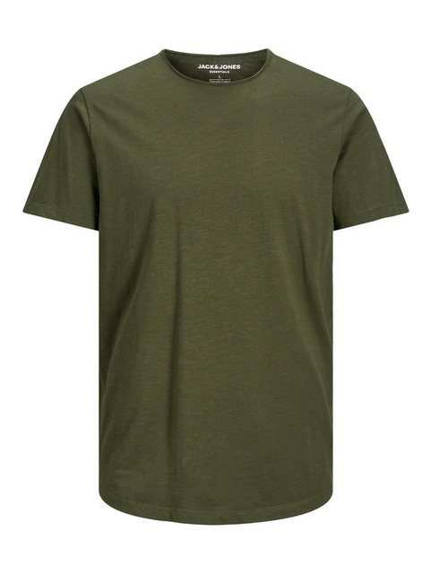 Jack & Jones T-Shirt Basic T-Shirt Rundhals Kurzarm JJEBASHER 5979 in Grün günstig online kaufen