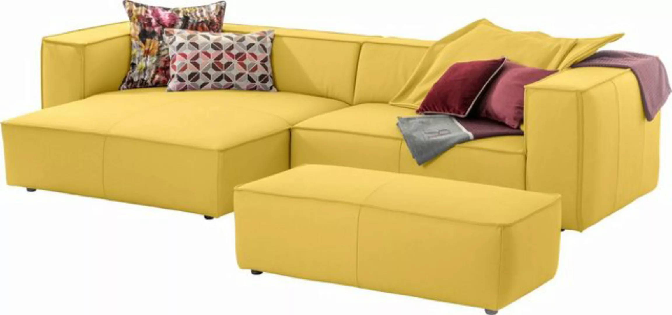 W.SCHILLIG Ecksofa around-the-block, Spar-Set, inklusive Hocker, mit elegan günstig online kaufen