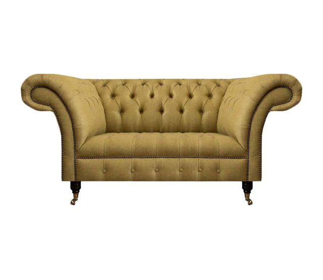 JVmoebel Chesterfield-Sofa Gelb Zweisitzer Sofa Couch Wohnzimmer Möbel Luxu günstig online kaufen