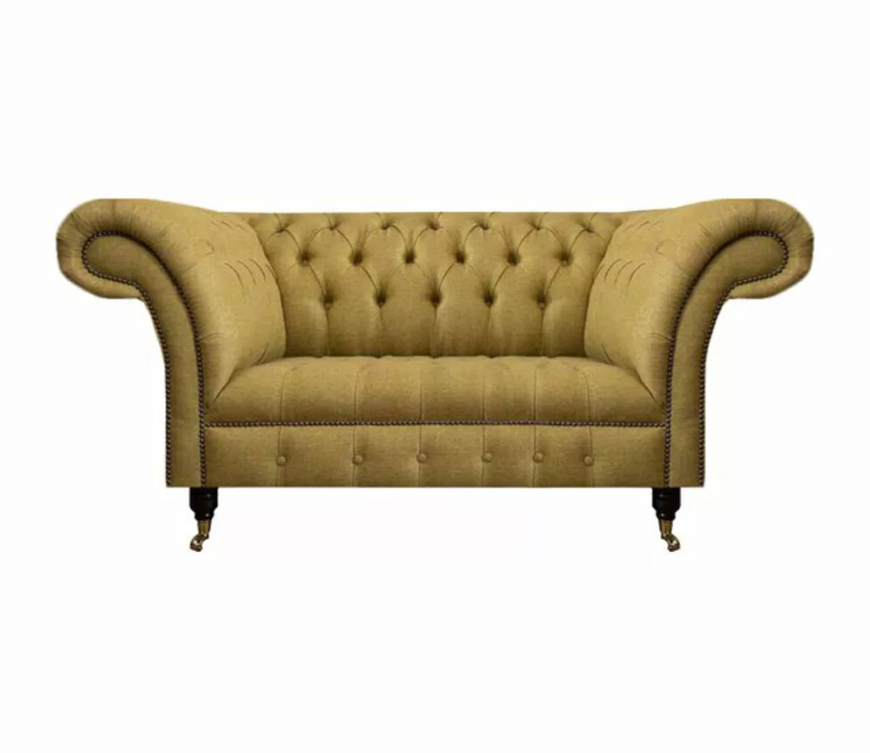 JVmoebel Chesterfield-Sofa Gelb Zweisitzer Sofa Couch Wohnzimmer Möbel Luxu günstig online kaufen