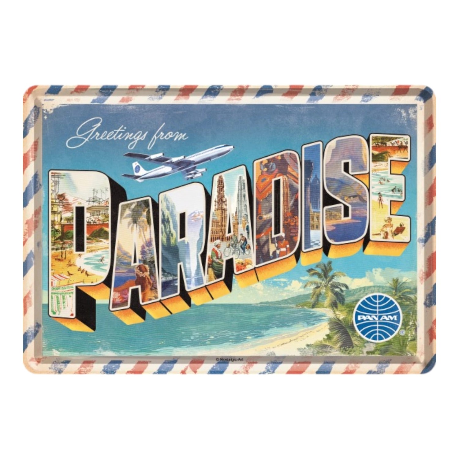 Nostalgic-Art Blechpostkarte - Pan Am - Paradise günstig online kaufen