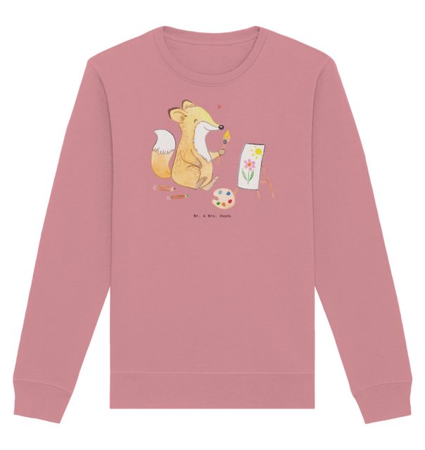 Mr. & Mrs. Panda Longpullover Größe XS Fuchs Malen - Canyon Pink - Geschenk günstig online kaufen