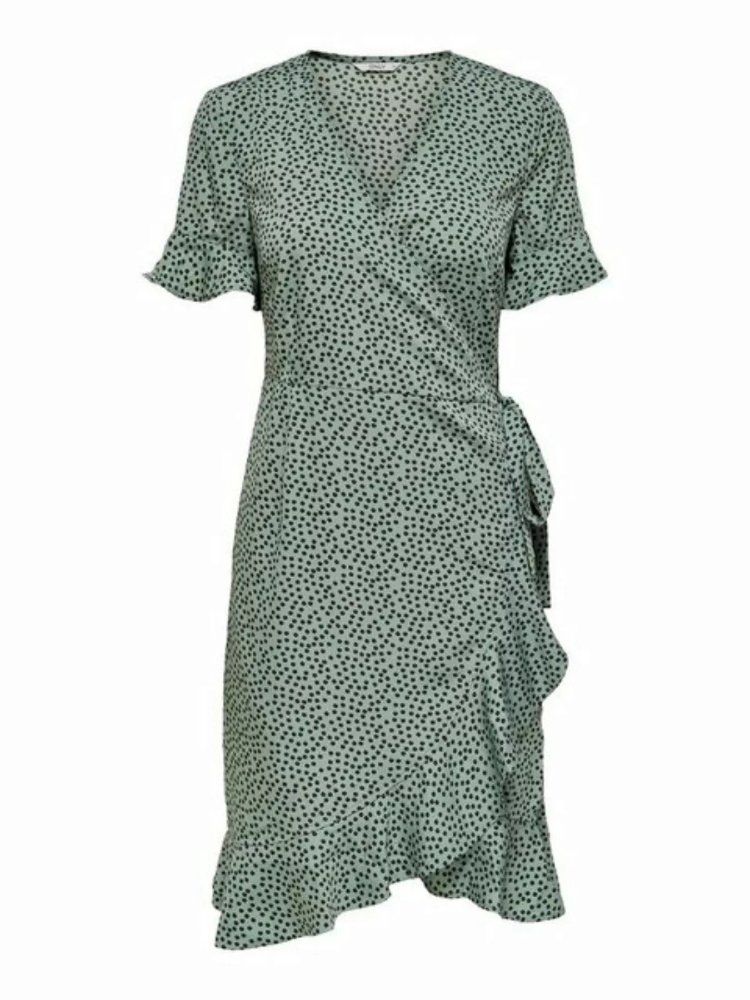 ONLY Shirtkleid Lockeres Kurzarm Midi Blusen Wickelkleid mit Bindegürtel ON günstig online kaufen