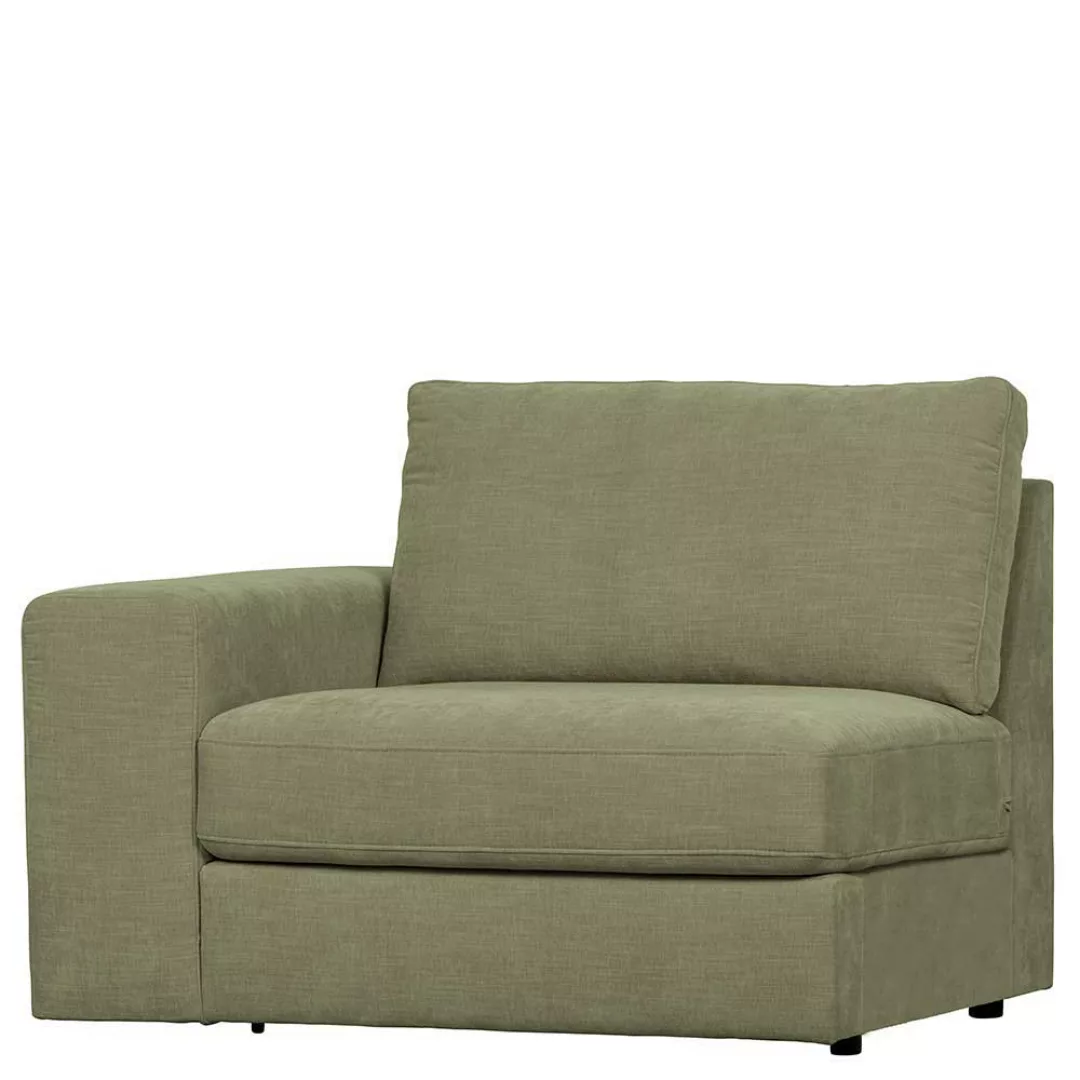 Sofa abnehmbarer Bezug mit drei Sitzplätzen Graugrün Stoff günstig online kaufen