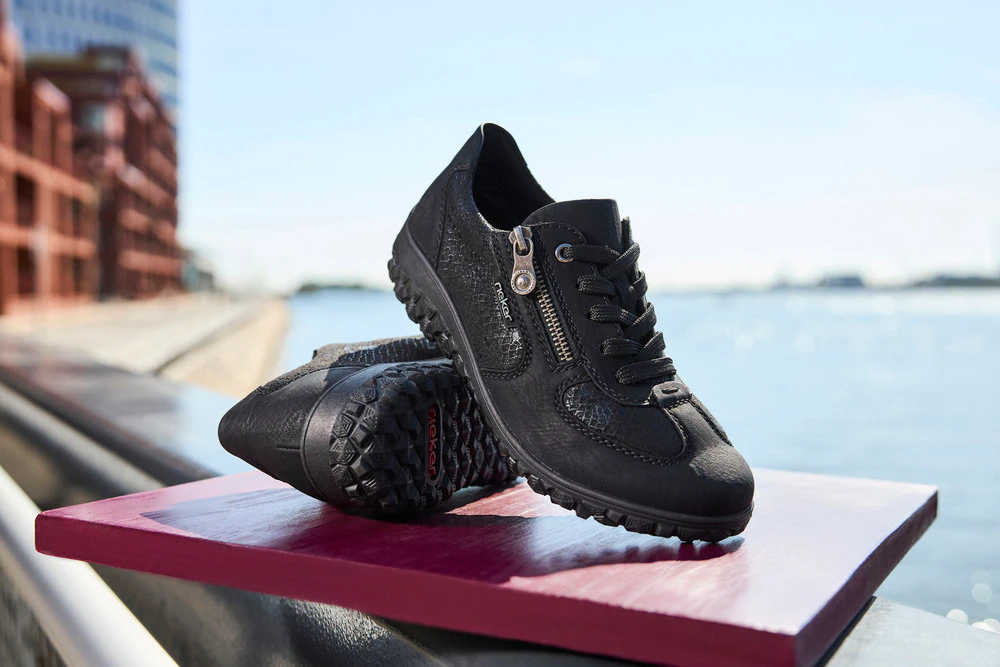 Rieker Keilsneaker, Schnürschuh, Halbschuh, Freizeitsneaker mit Reißverschl günstig online kaufen