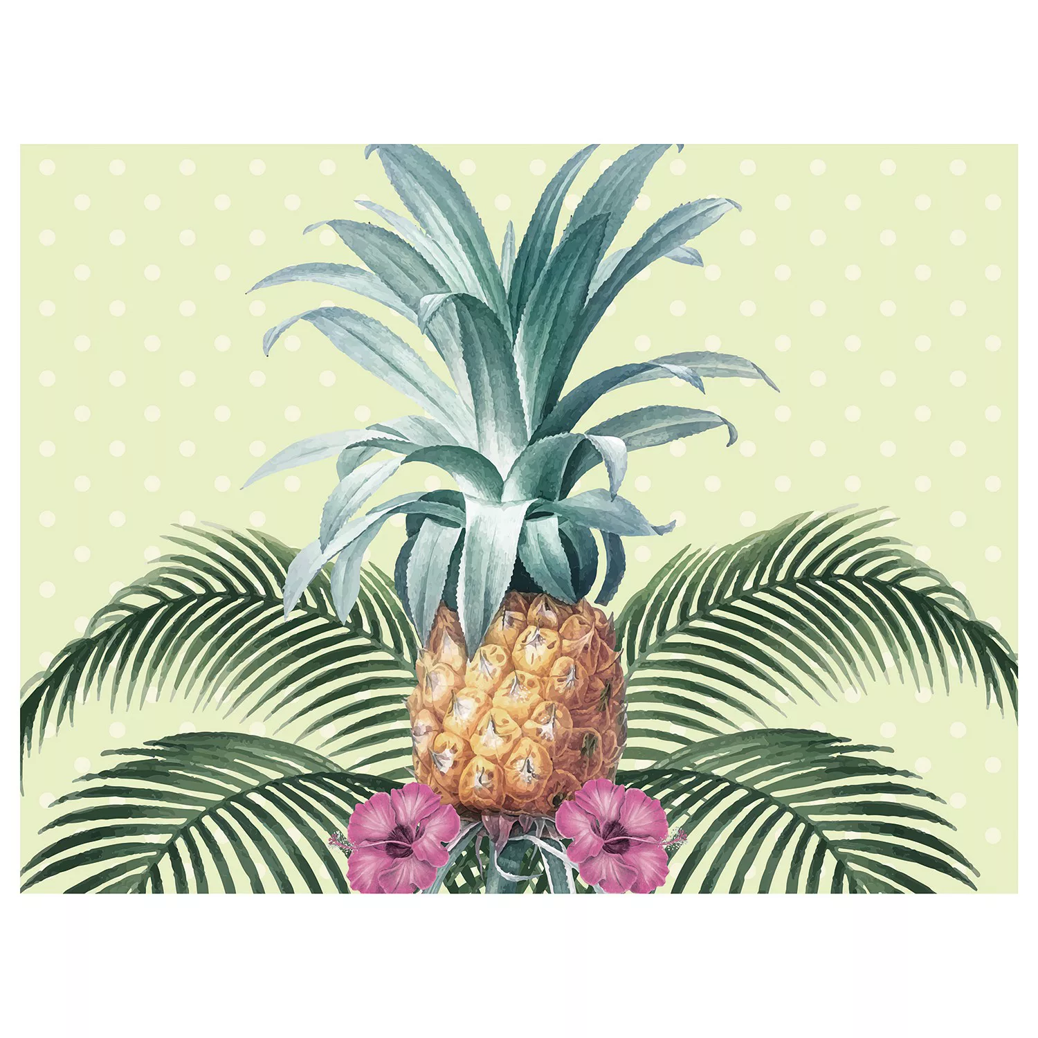 home24 Tischset Colonial Pineapple (4er-Set) günstig online kaufen