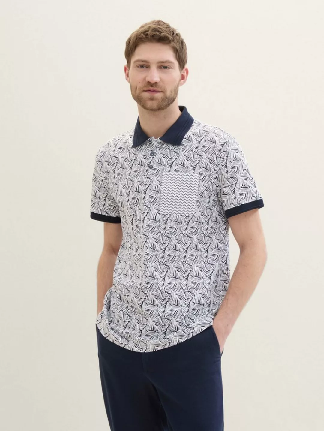 TOM TAILOR Poloshirt Poloshirt mit Allover Print günstig online kaufen