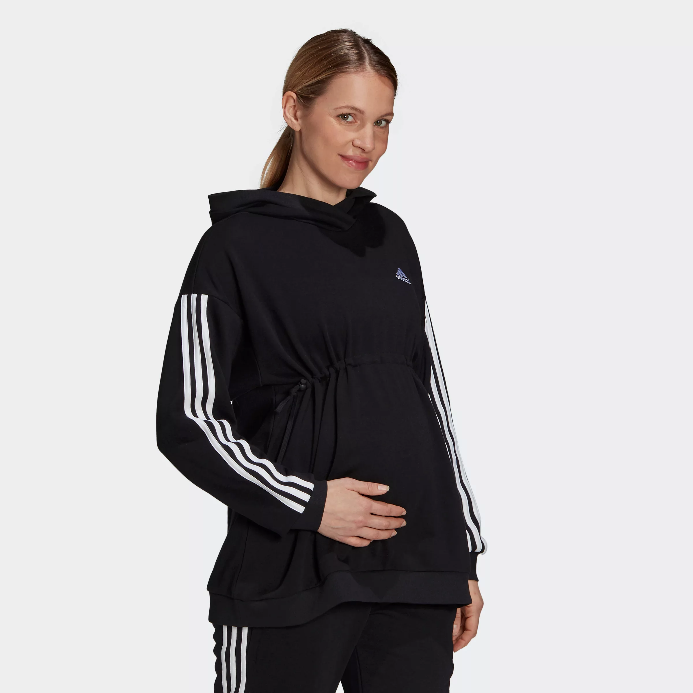 adidas – Training – Umstandsmode – Oversize-Oberteil mit drei Streifen in S günstig online kaufen