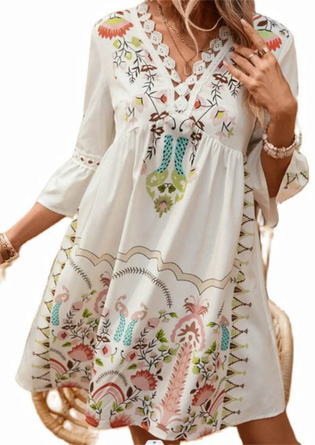 AFAZ New Trading UG Sommerkleid Lässiges, vielseitiges bedrucktes Damenklei günstig online kaufen