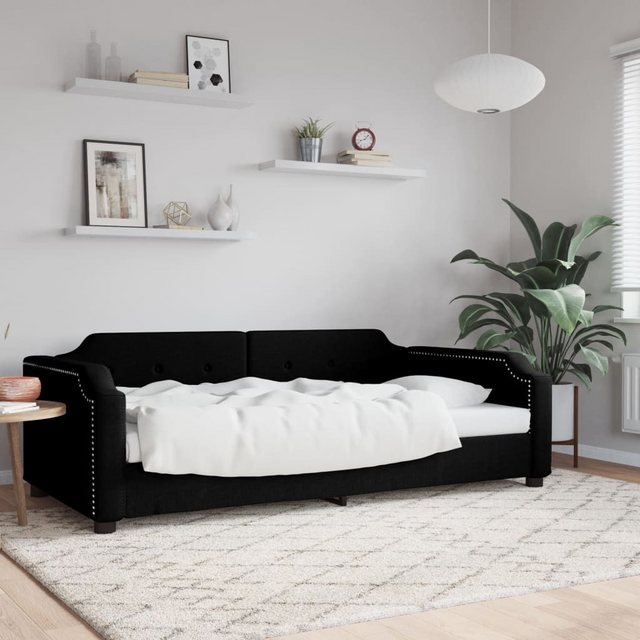 vidaXL Gästebett Tagesbett Schwarz 80x200 cm Stoff Gästebett Gästecouch Gäs günstig online kaufen