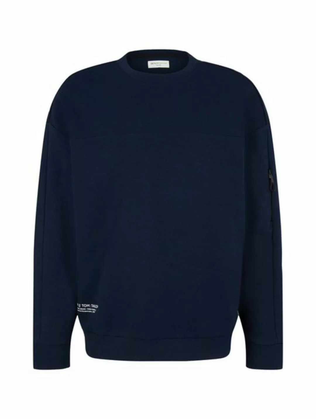 Tom Tailor Denim Herren Rundhals Sweatshirt RELAXED CREW - Relaxed Fit günstig online kaufen