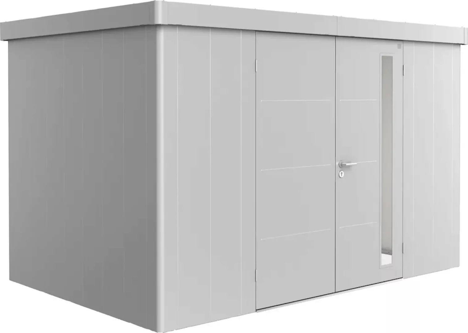 Biohort Gerätehaus Neo 2D Doppeltüre Silber-Metallic günstig online kaufen