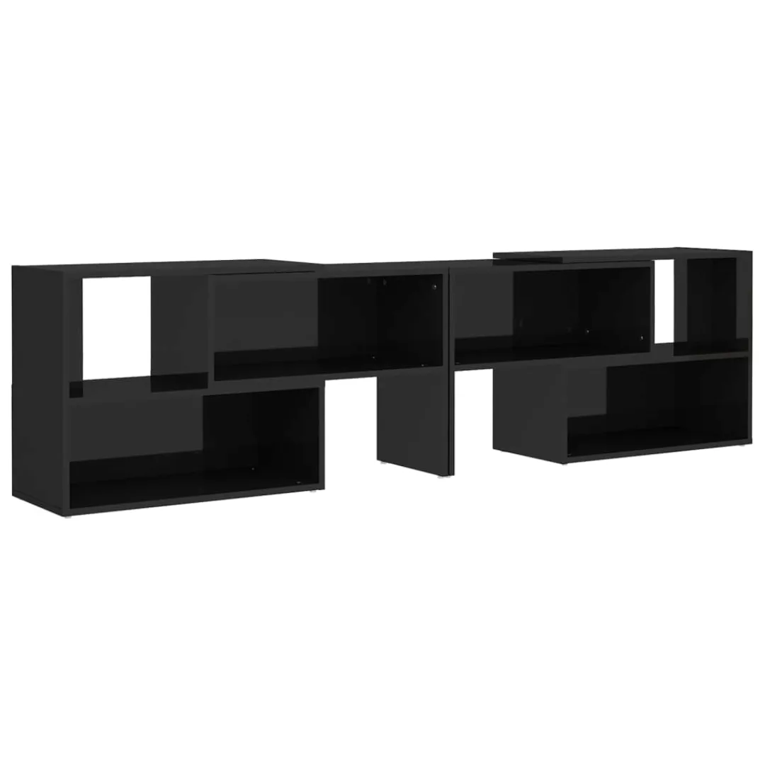 Tv-schrank Hochglanz-schwarz 149x30x52 Cm Spanplatte günstig online kaufen