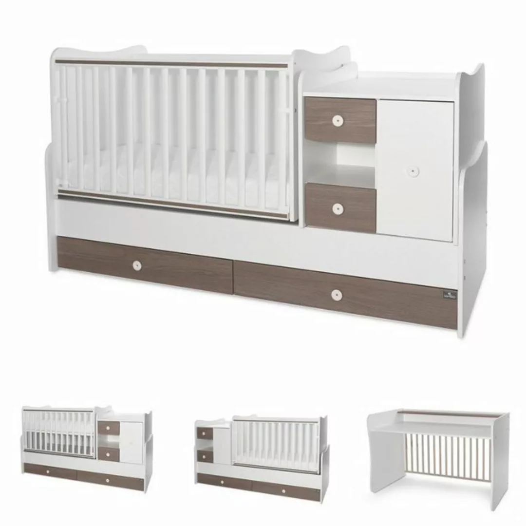 Lorelli Komplettbett Baby- und Kinderbett Mini Max, 3 in 1, umbaubar, für 2 günstig online kaufen