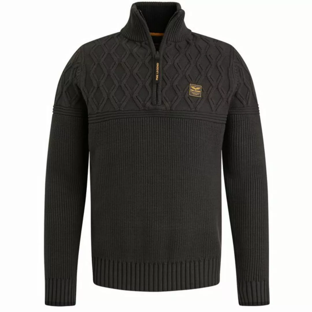 PME Legend Knitted Half Zip Pullover Schwarz - Größe 3XL günstig online kaufen