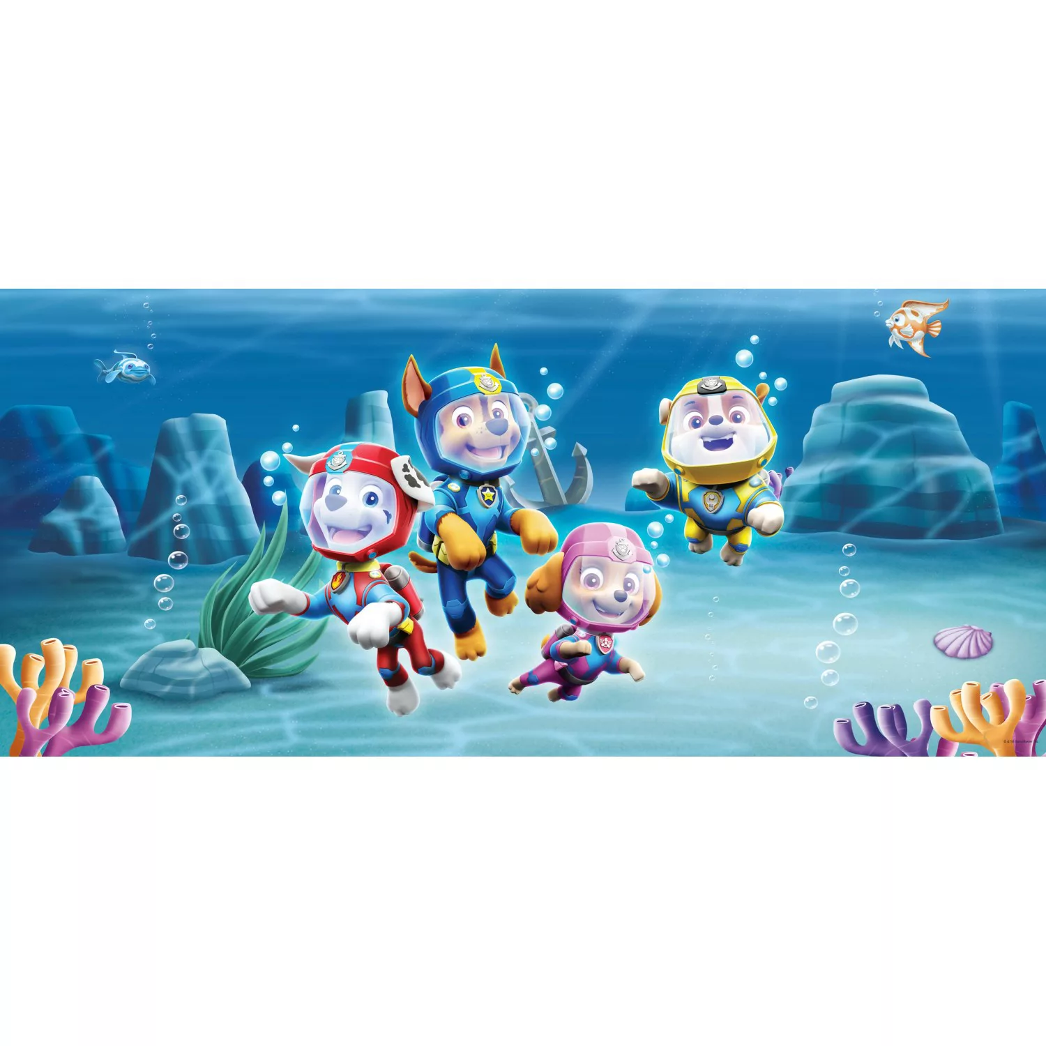 Sanders & Sanders Poster Paw Patrol Blau 202 x 90 cm 600912 günstig online kaufen