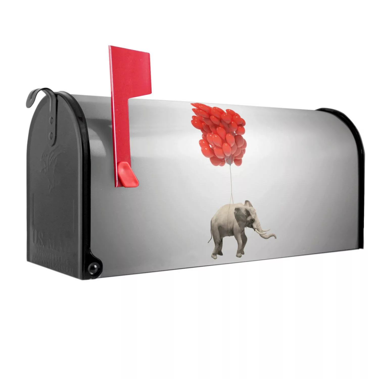 Banjado Amerikanischer Briefkasten Schwarz 48x22x16cm US Mailbox Letterbox günstig online kaufen