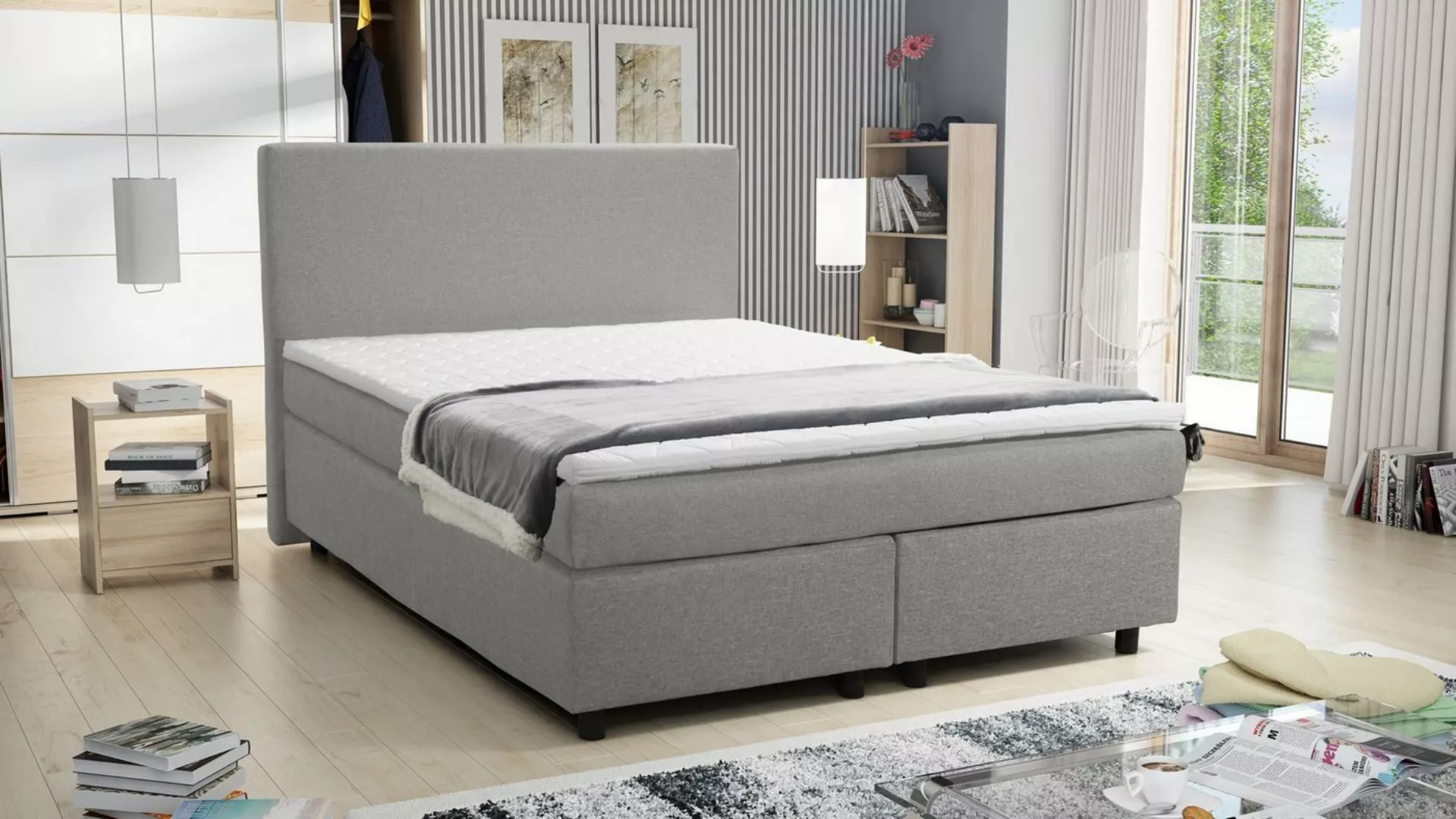 Küchen-Preisbombe Boxspringbett Hotelbett 140x200 Bonellfederkern Bett mit günstig online kaufen