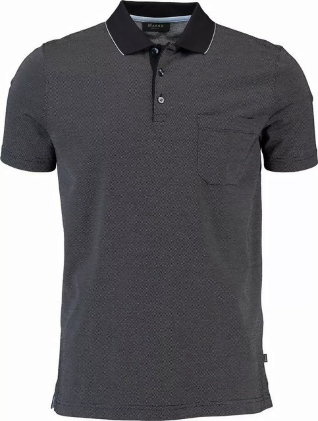MAERZ Muenchen Poloshirt MAERZ Polo-Shirt marine aus merceresierter Baumwol günstig online kaufen