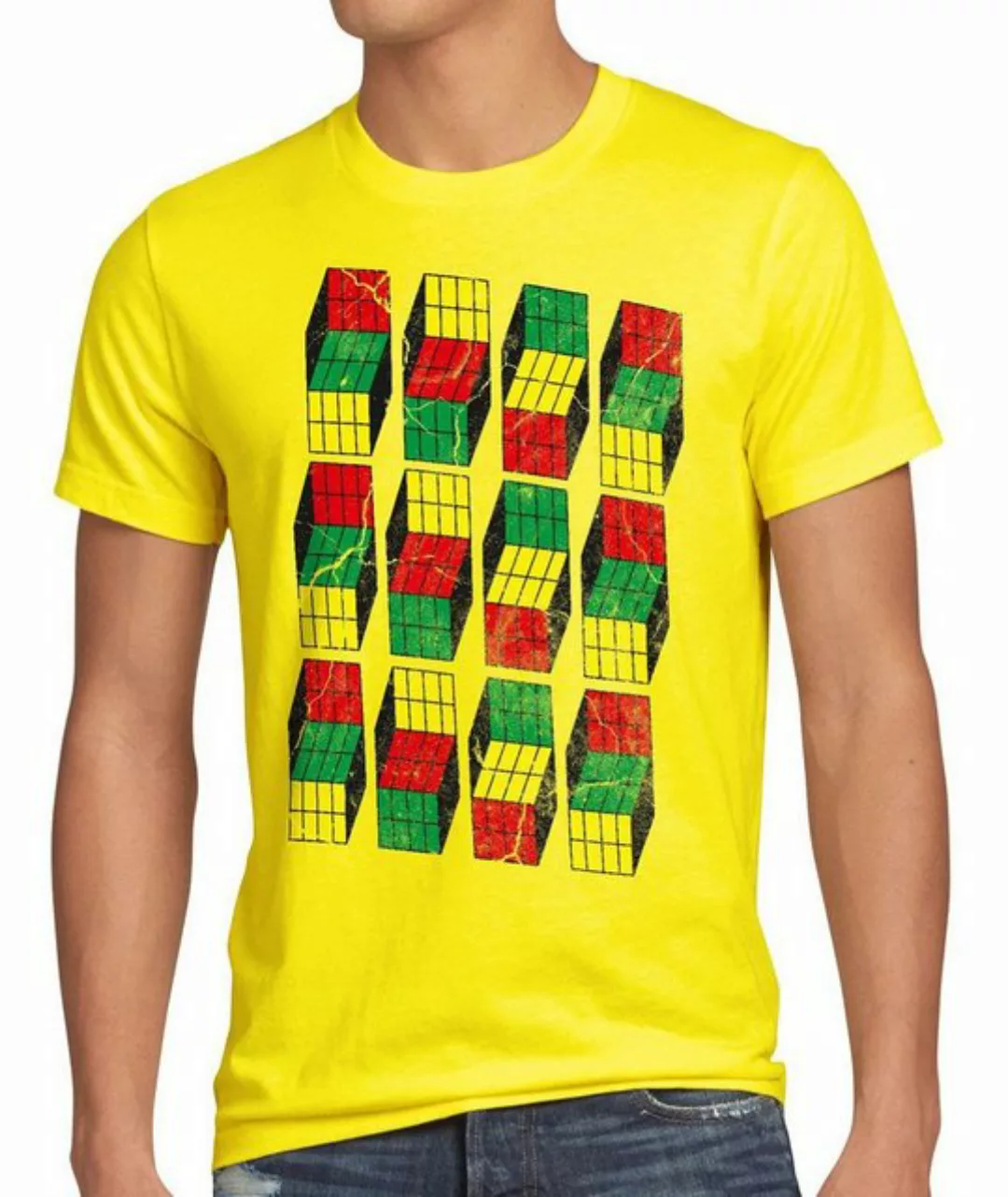 style3 Print-Shirt Herren T-Shirt Cubes Sheldon Würfel Big Bang Rubik Melti günstig online kaufen