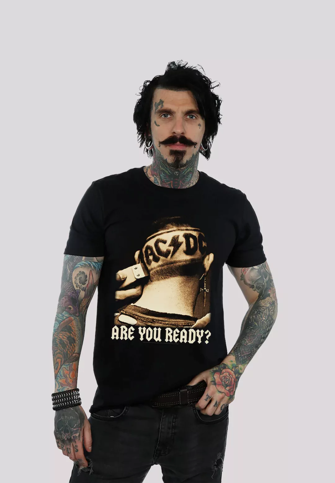 F4NT4STIC T-Shirt "ACDC Are You Ready Hair Shave für Kinder & Herren", Prin günstig online kaufen