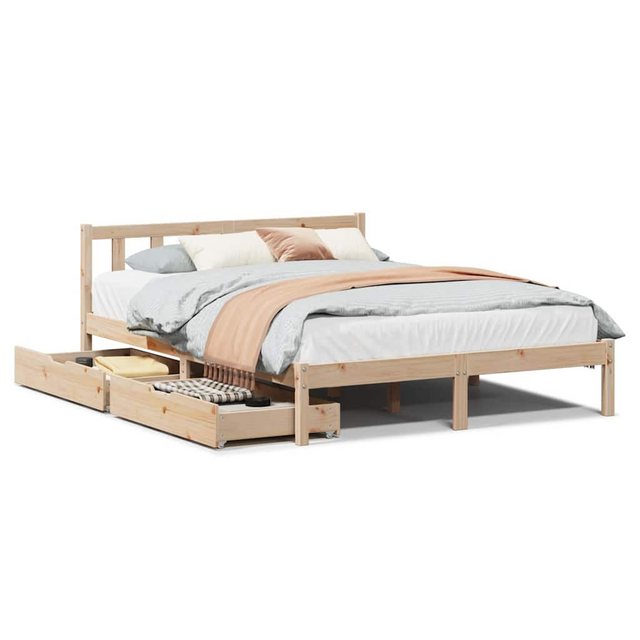 vidaXL Bett, Massivholzbett ohne Matratze 160x200 cm Kiefernholz günstig online kaufen