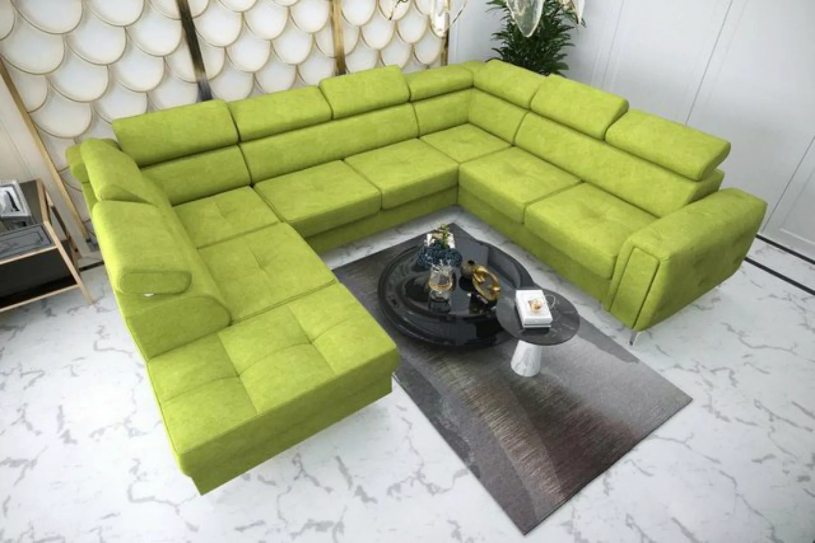 JVmoebel Ecksofa Sofa U-Form Stoffsofa Couch Wohnlandschaft Design modernes günstig online kaufen