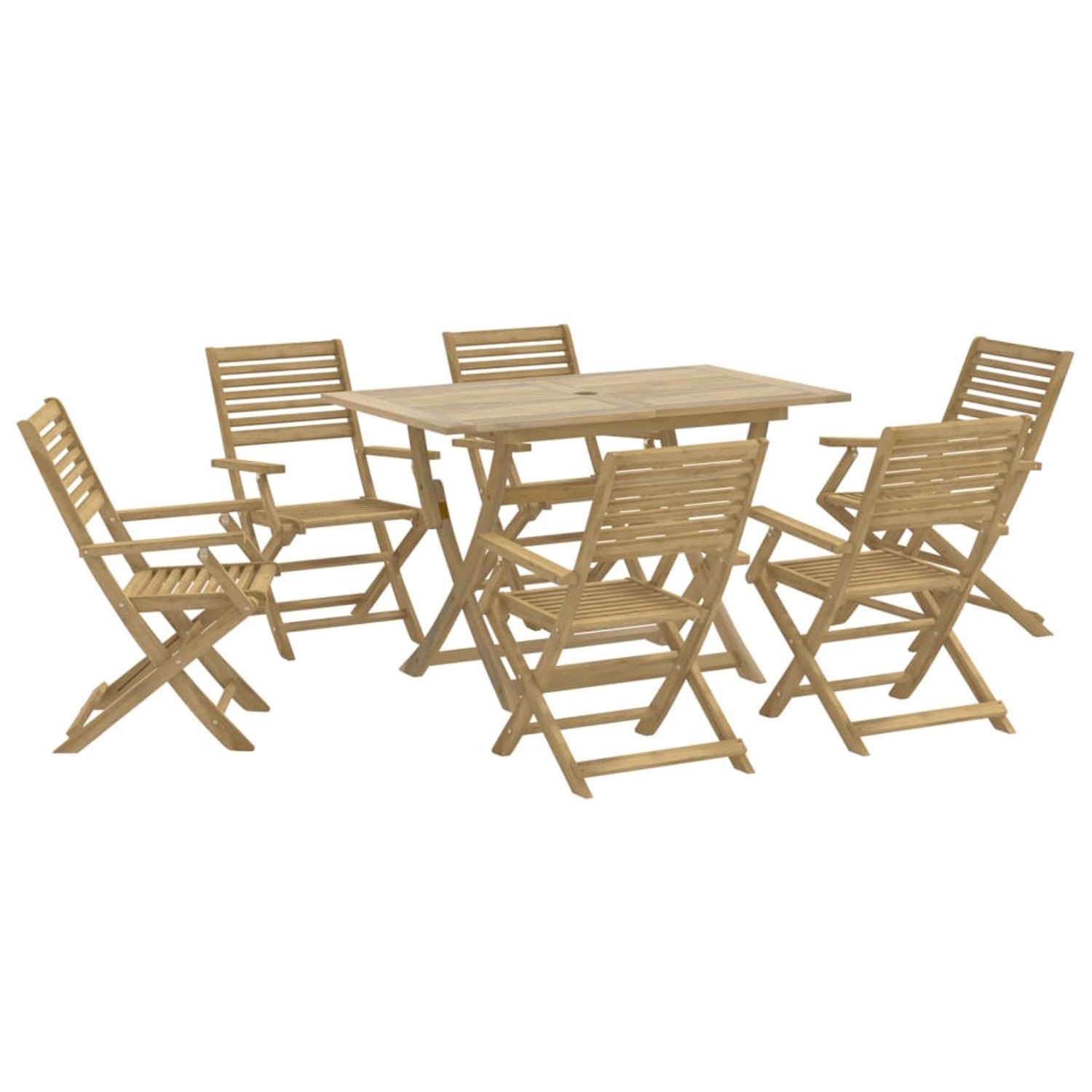 vidaXL 7-Tlg Garten-Essgruppe Massivholz Akazie 3295000 günstig online kaufen