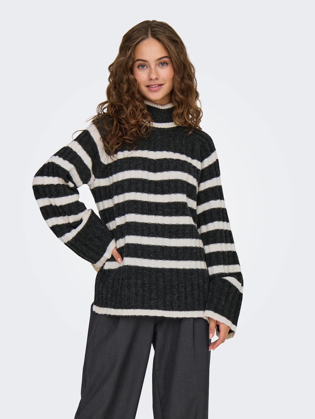 JDY Rollkragenpullover JDYMILEY L/S LONG STRIPE PULLOV KNT NOOS günstig online kaufen