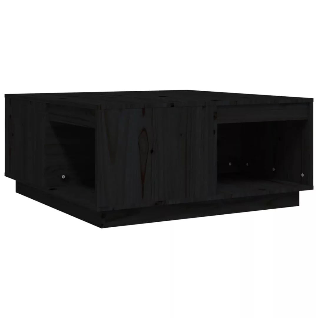 Vidaxl Couchtisch Schwarz 80x81x36,5 Cm Massivholz Kiefer günstig online kaufen