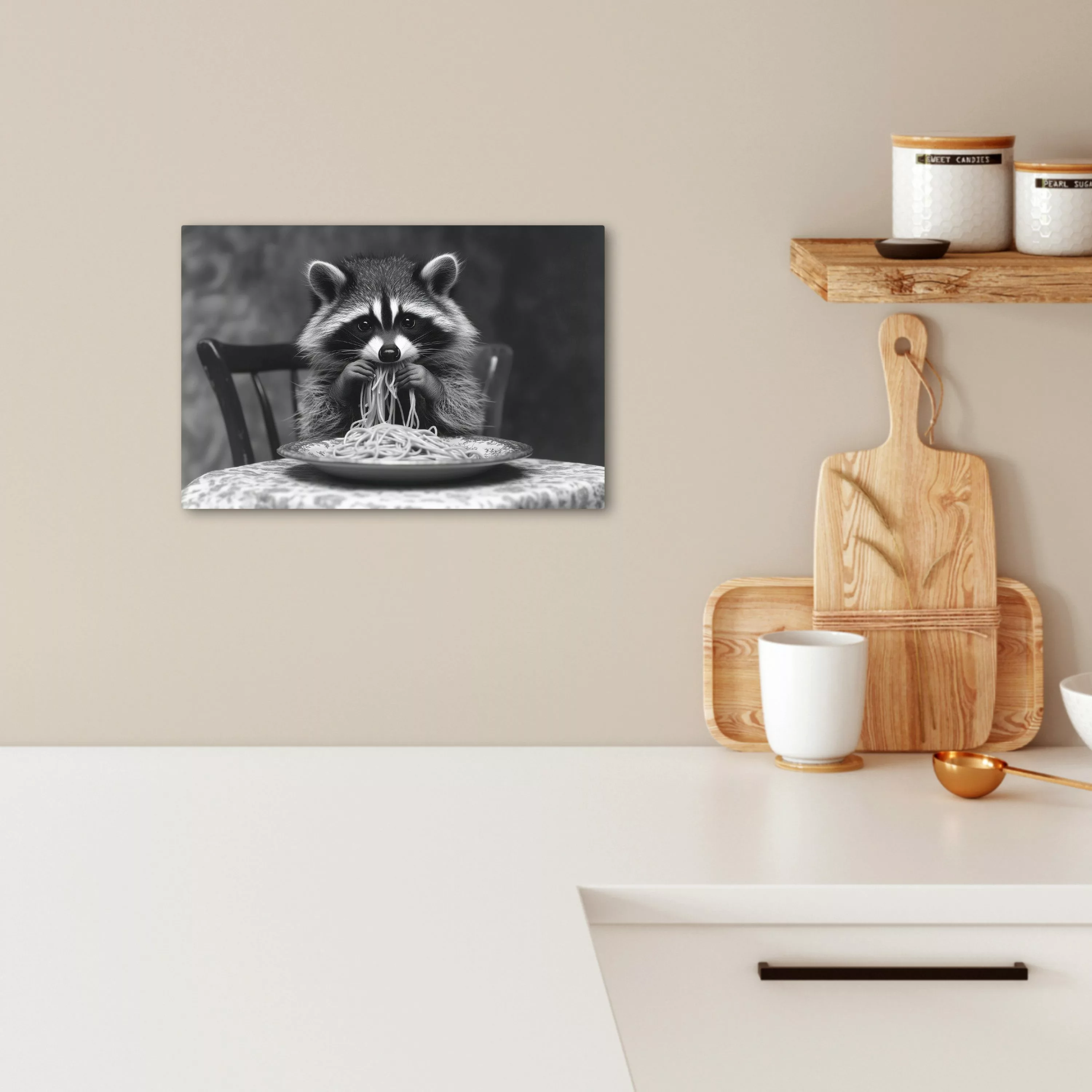 OneMillionCanvasses® Leinwandbild Waschbär - Niedlich - günstig online kaufen
