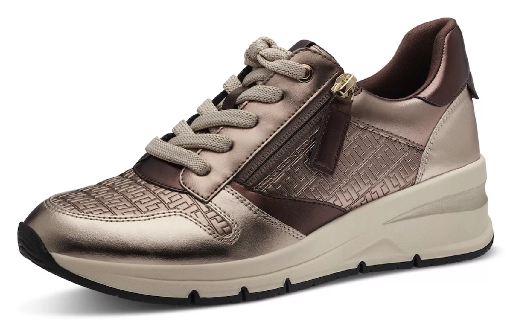 Tamaris Sneaker, mit trendigen Metallic-Details, Freizeitschuh, Halbschuh, günstig online kaufen