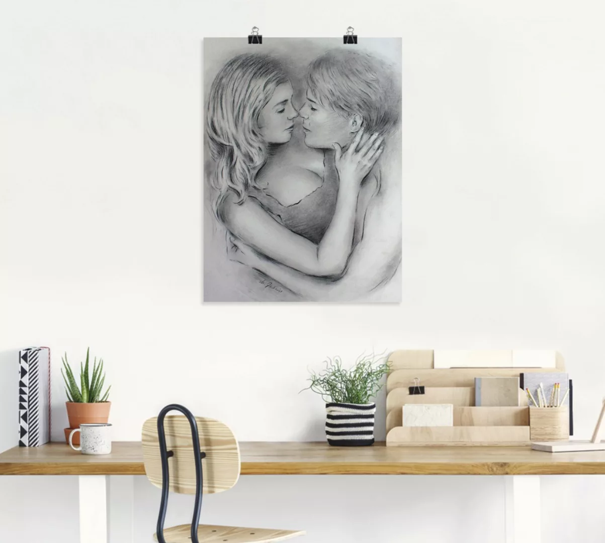 Artland Wandbild "Liebesgeflüster", Paar, (1 St.), als Leinwandbild, Poster günstig online kaufen