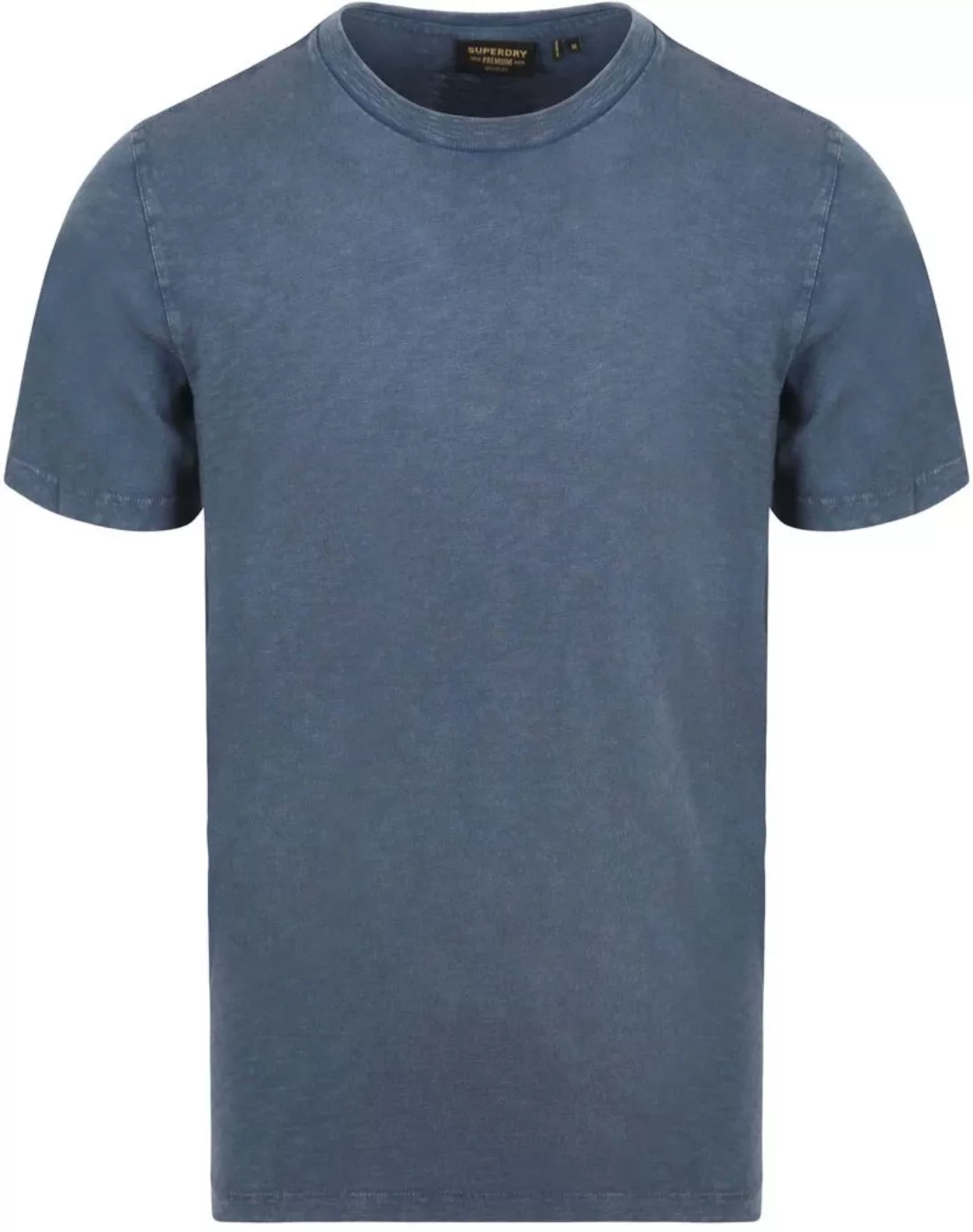 Superdry Slub T Shirt Melange Blau - Größe M günstig online kaufen