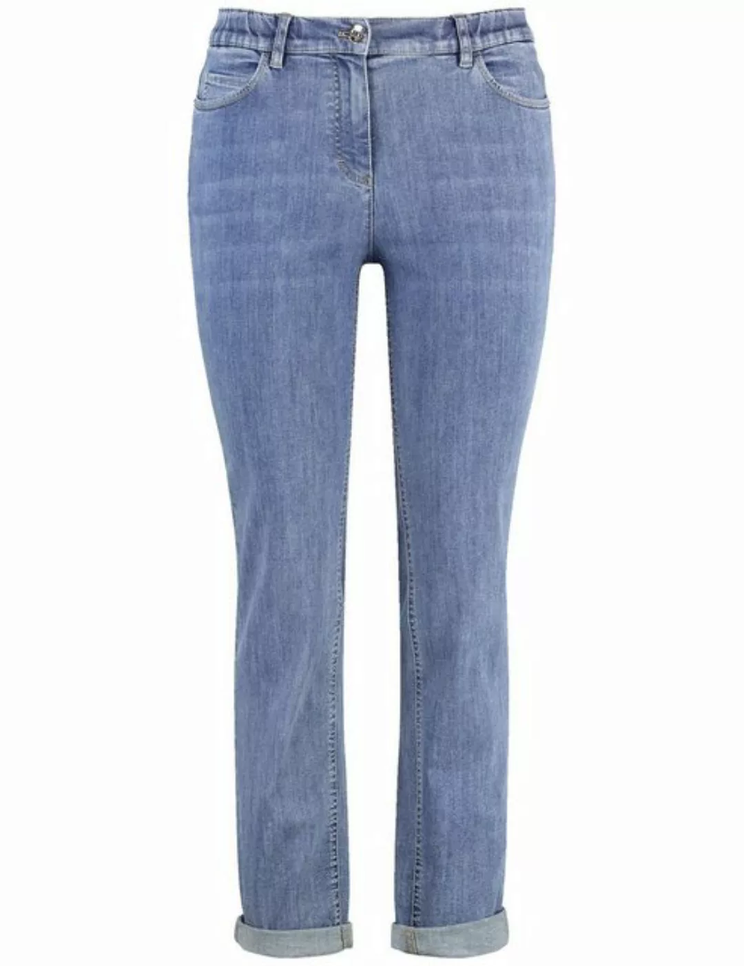 Samoon Stretch-Jeans Elastische 5-Pocket Jeans Betty mit Saumaufschlag günstig online kaufen