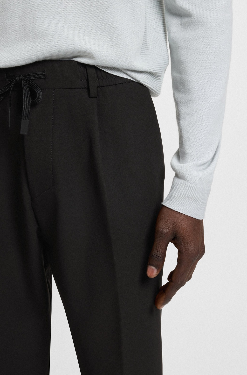 BOSS GREEN Webhose "T Convert-Pleat", mit Zugbund und Markenlabel Bundfalte günstig online kaufen