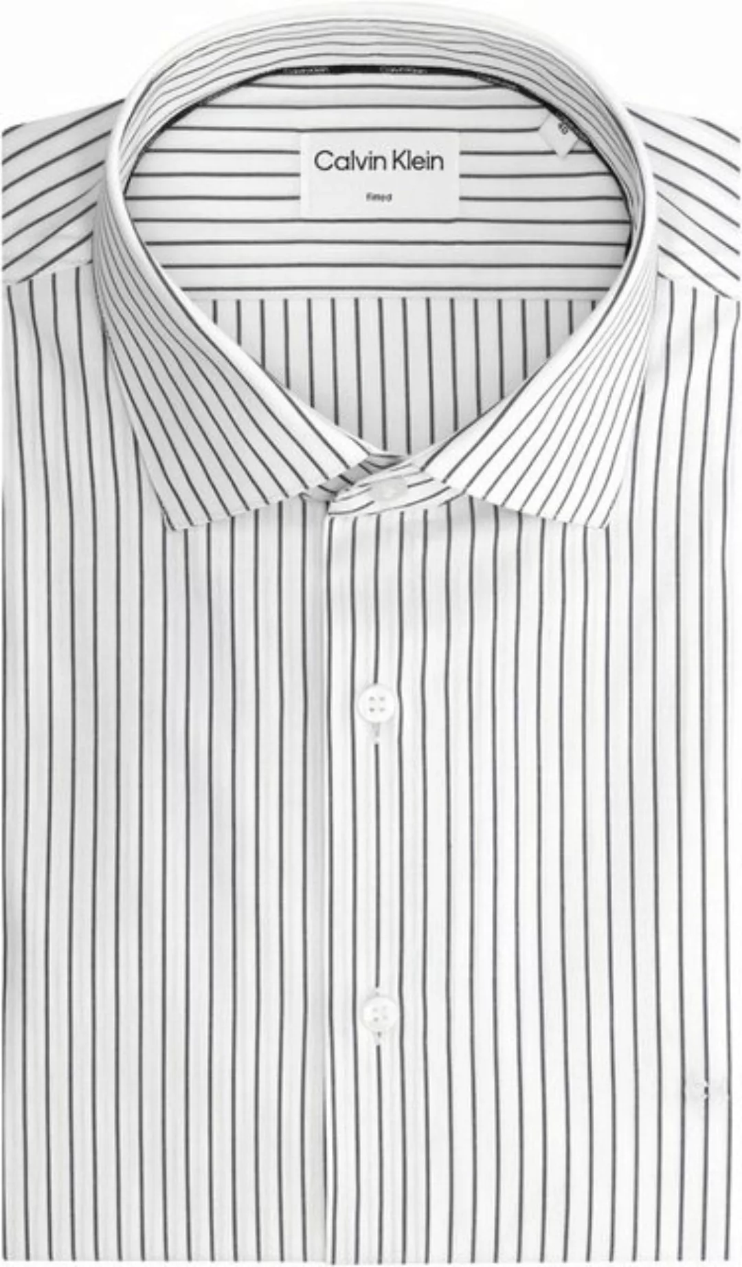 Calvin Klein Langarmhemd THERMO TECH STRIPE FITTED SHIRT günstig online kaufen