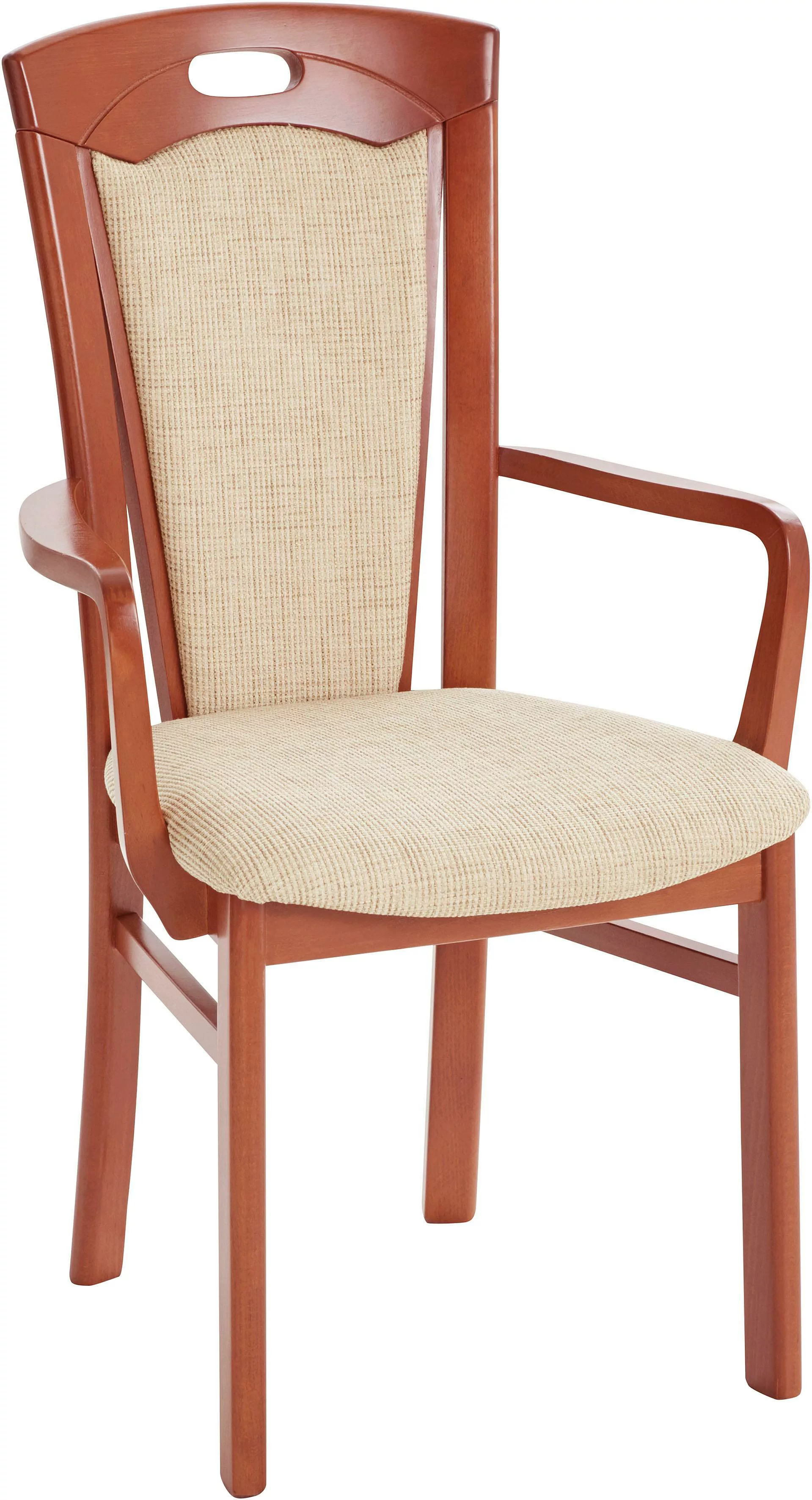 Home affaire Esszimmerstuhl "FERDI, Armlehnstuhl, Made in Italy, Massivholz günstig online kaufen
