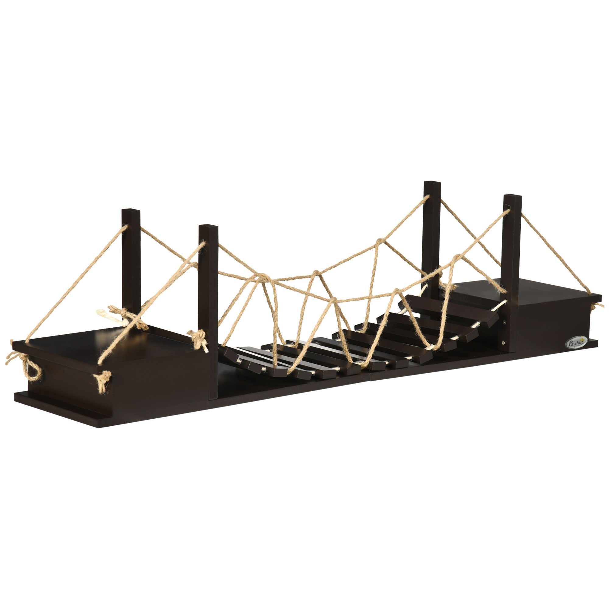 PawHut Kratzbaum Katzenregal, Hängebrücke, 96 cm günstig online kaufen