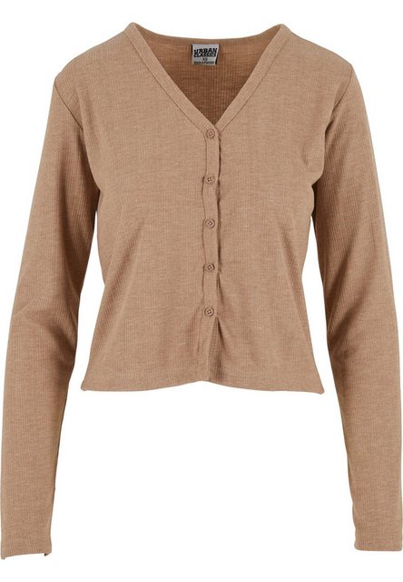 URBAN CLASSICS Strickjacke Urban Classics Ladies Rib Cardigan (1-tlg) günstig online kaufen