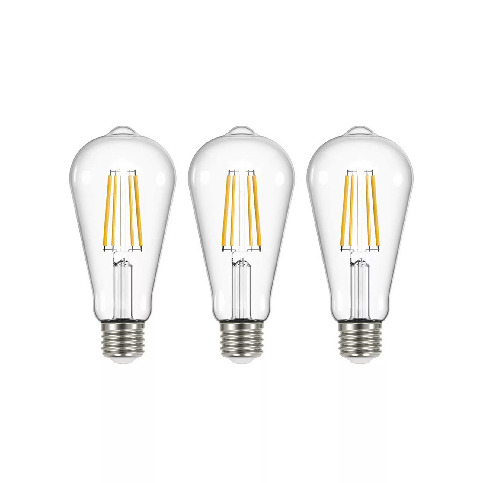 LED-Leuchtmittel Filament klar E27 3,8W 2700K 806lm 3er-Set günstig online kaufen