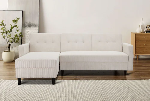 Dorel Home Ecksofa "Hartford II", mit Bettfunktion und Stauraum, Recamiere günstig online kaufen