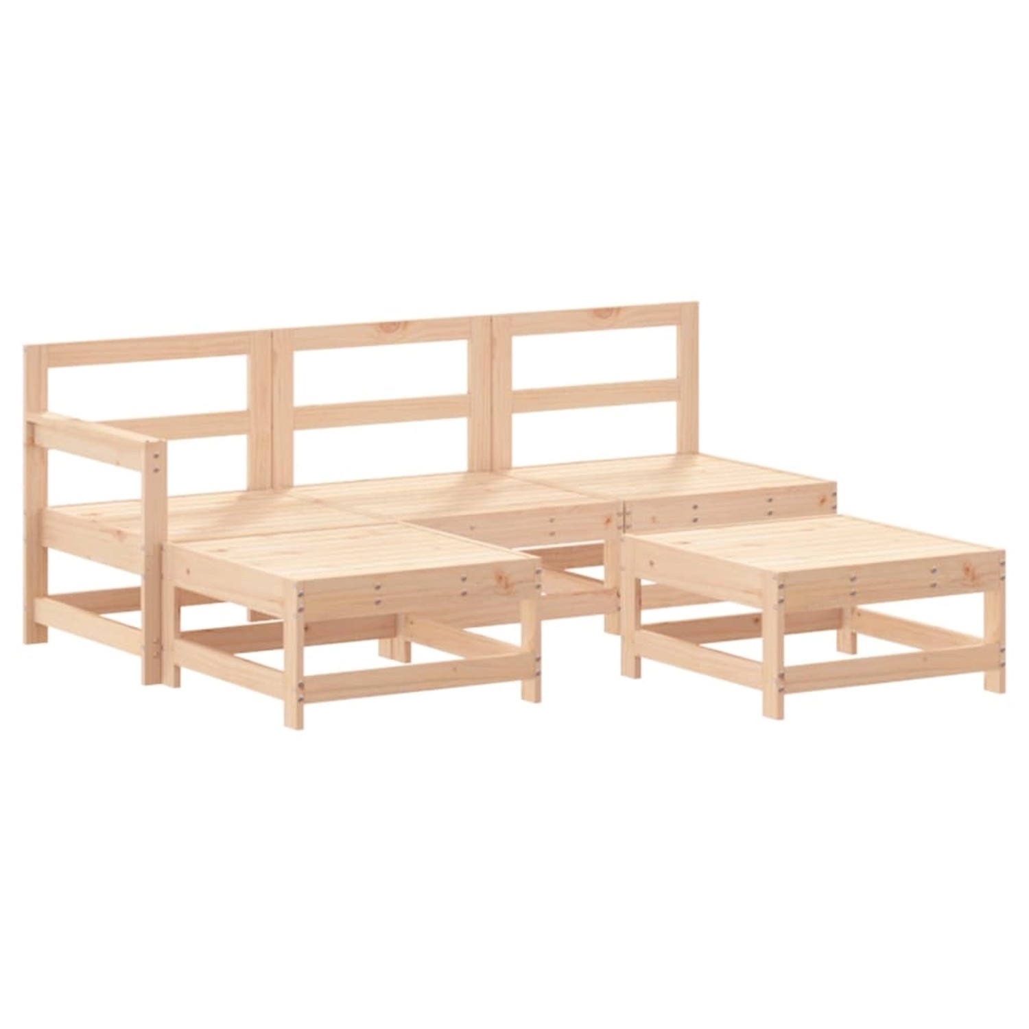 vidaXL 5-Tlg Garten-Lounge-Set Massivholz Kiefer 3186543 günstig online kaufen
