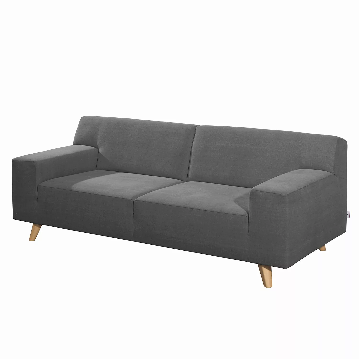home24 Tom Tailor Sofa Nordic Pure 2-Sitzer Graphitgrau Webstoff 206x77x91 günstig online kaufen